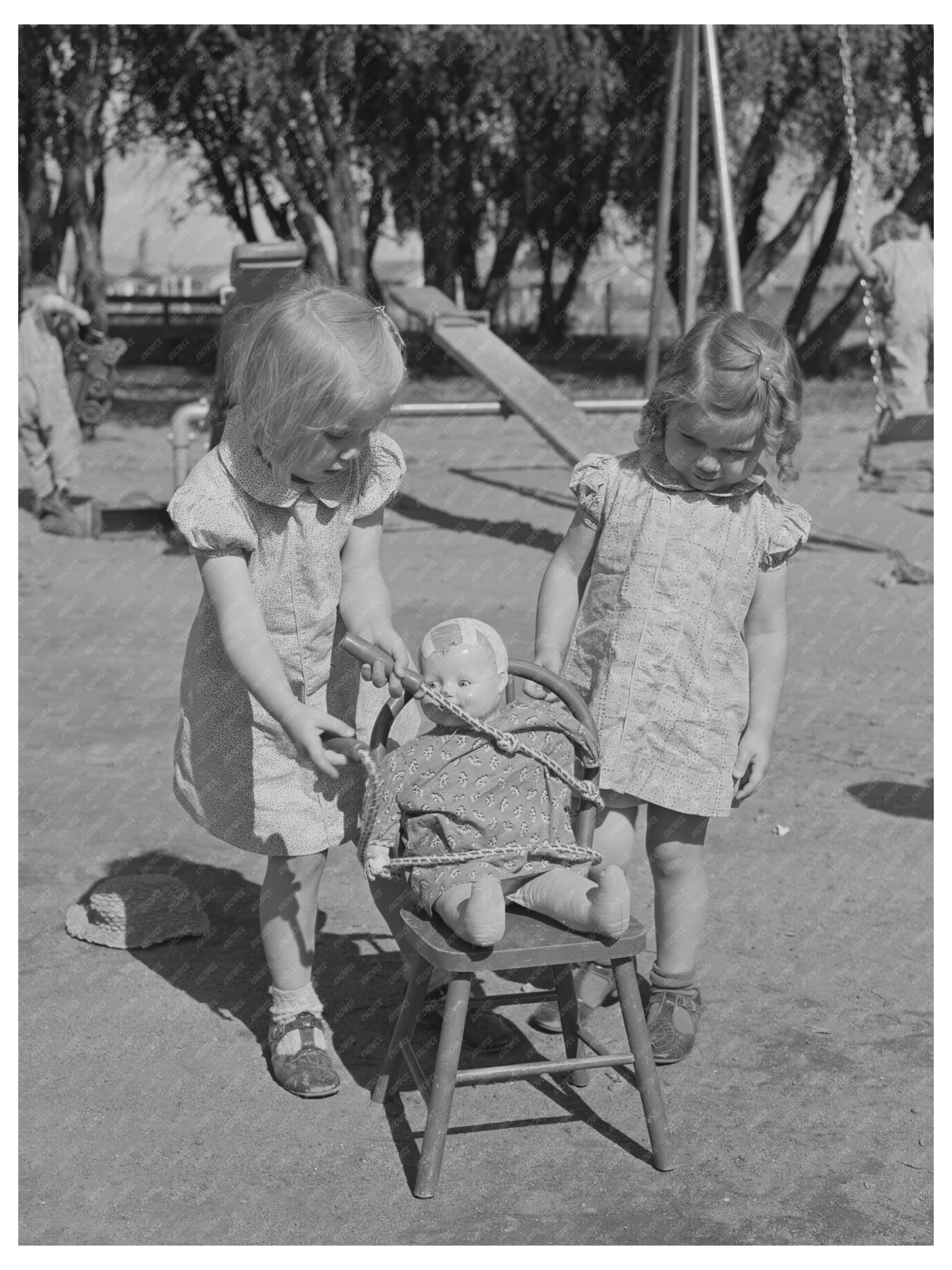 Children Playing at Nursery School Yakima Washington 1941