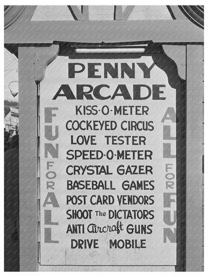 Vacationers Enjoying Leisure Activities in Seaside Oregon 1941