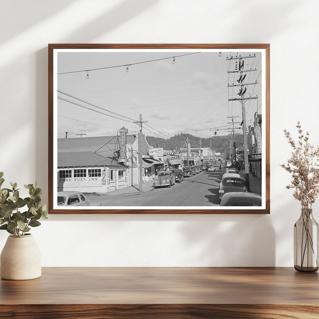 Seaside Oregon Beach Street Vintage Photo September 1941