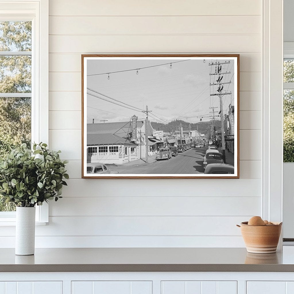 Seaside Oregon Beach Street Vintage Photo September 1941