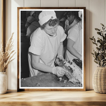 Skinning Cooked Tuna Columbia River Packing Association 1941