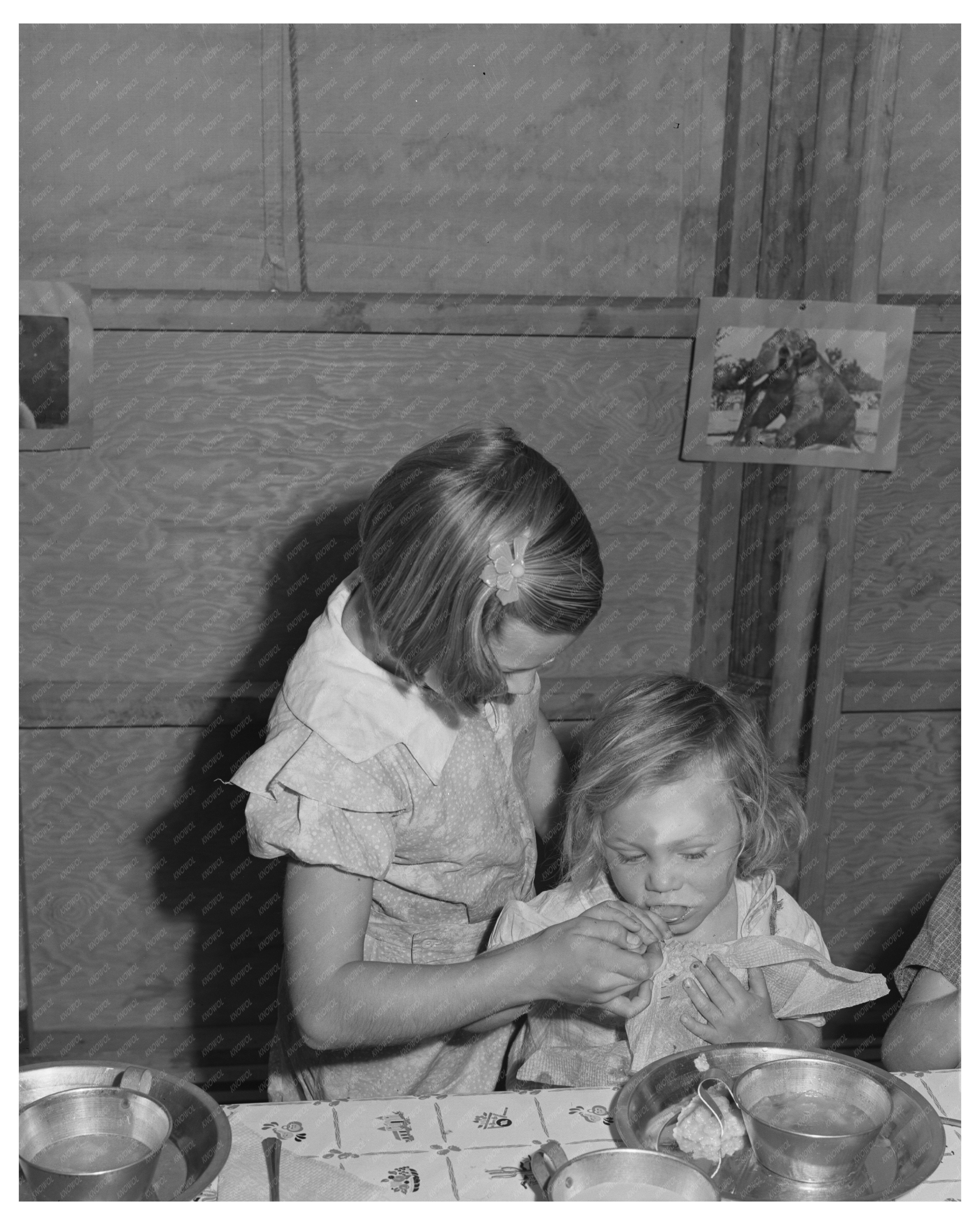 Lunch at Nursery School in FSA Mobile Camp Oregon 1941