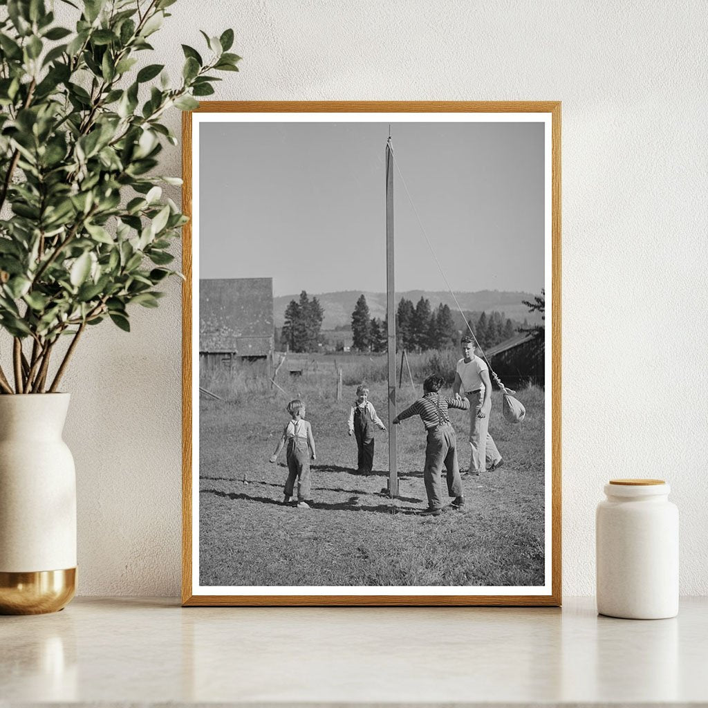 Playtime at Migrant Farm Workers Camp in Odell 1941