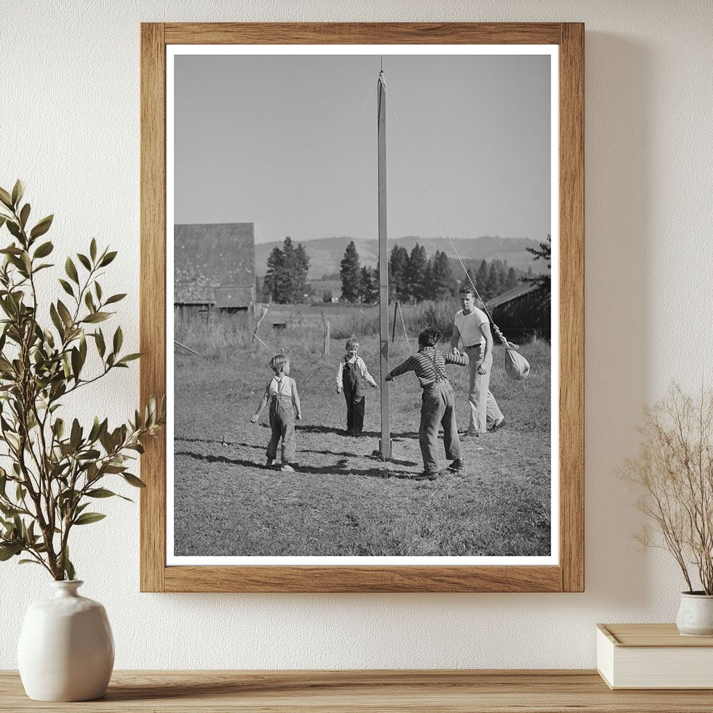 Playtime at Migrant Farm Workers Camp in Odell 1941