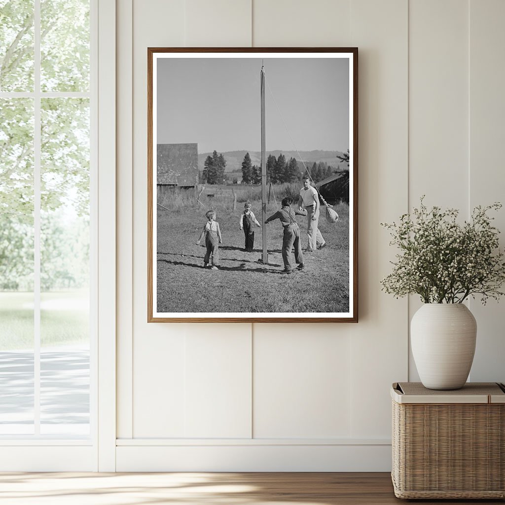 Playtime at Migrant Farm Workers Camp in Odell 1941