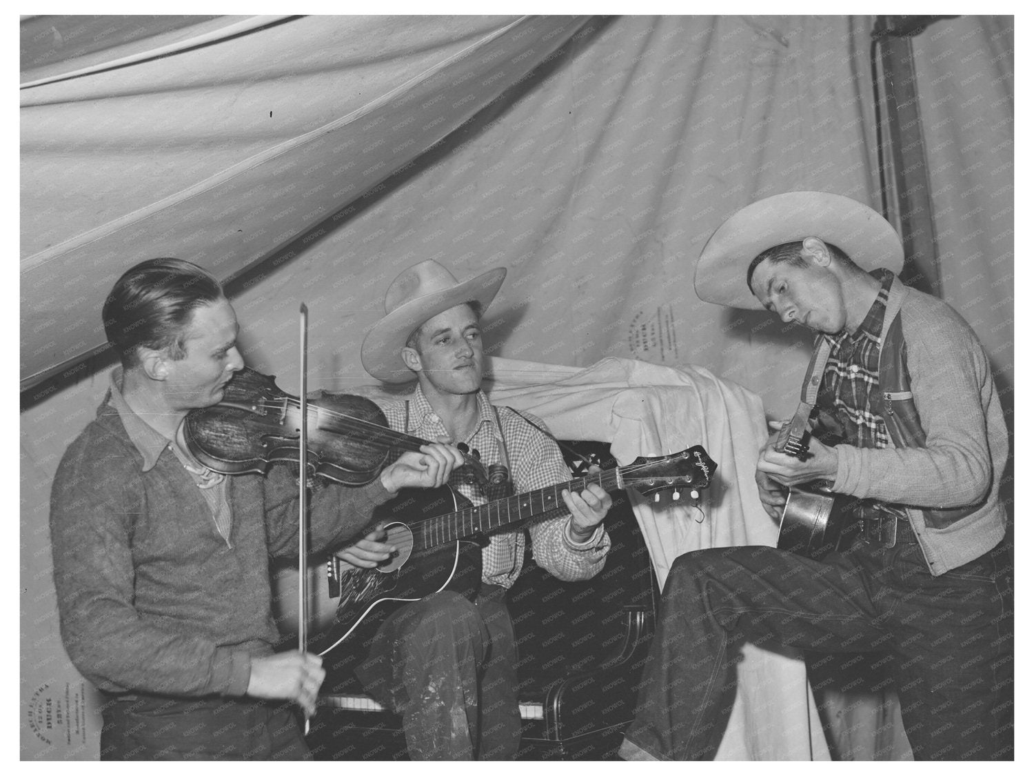 1941 Mobile Camp Gathering for Migratory Farm Workers