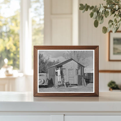 Cabin Owners Install Tar Paper Siding Hermiston Oregon 1941