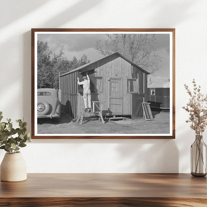 Cabin Owners Install Tar Paper Siding Hermiston Oregon 1941
