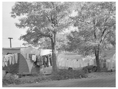 1941 Trailer Camp along Highway in Hermiston Oregon