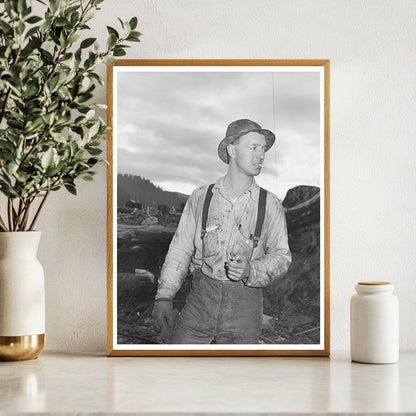 Lumberjack Working for Long Bell Lumber Company 1941