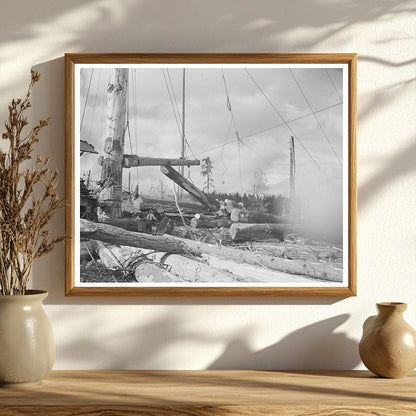 Yarding Logs by Long Bell Lumber Company Cowlitz County 1941