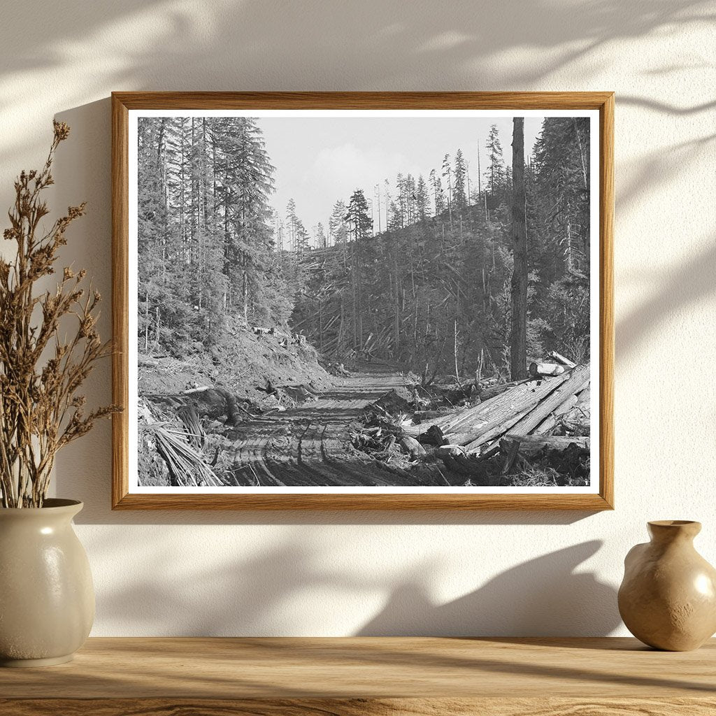 Cowlitz County Logging Road Photo 1941