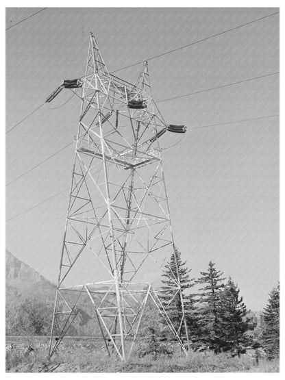 Bonneville Dam Power Transmission Tower October 1941