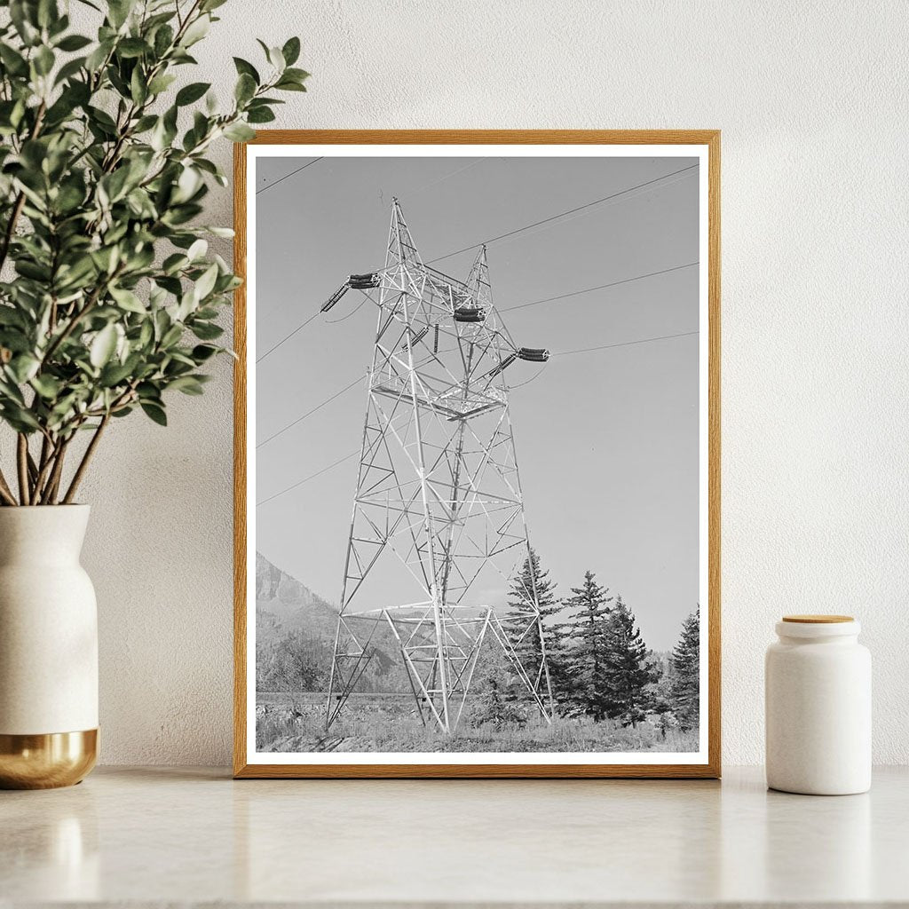 Bonneville Dam Power Transmission Tower October 1941