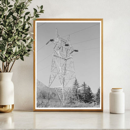 Bonneville Dam Power Transmission Tower October 1941