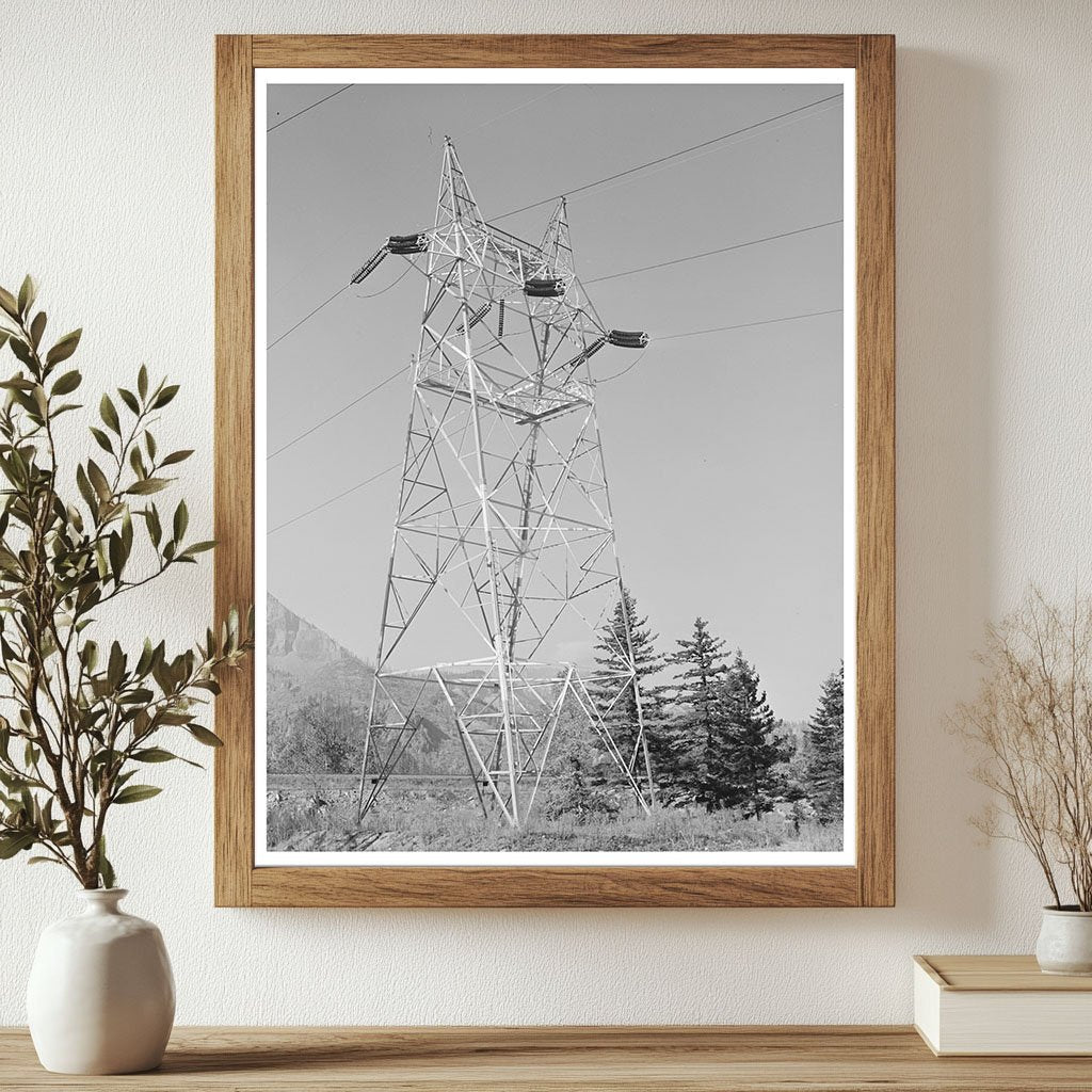 Bonneville Dam Power Transmission Tower October 1941