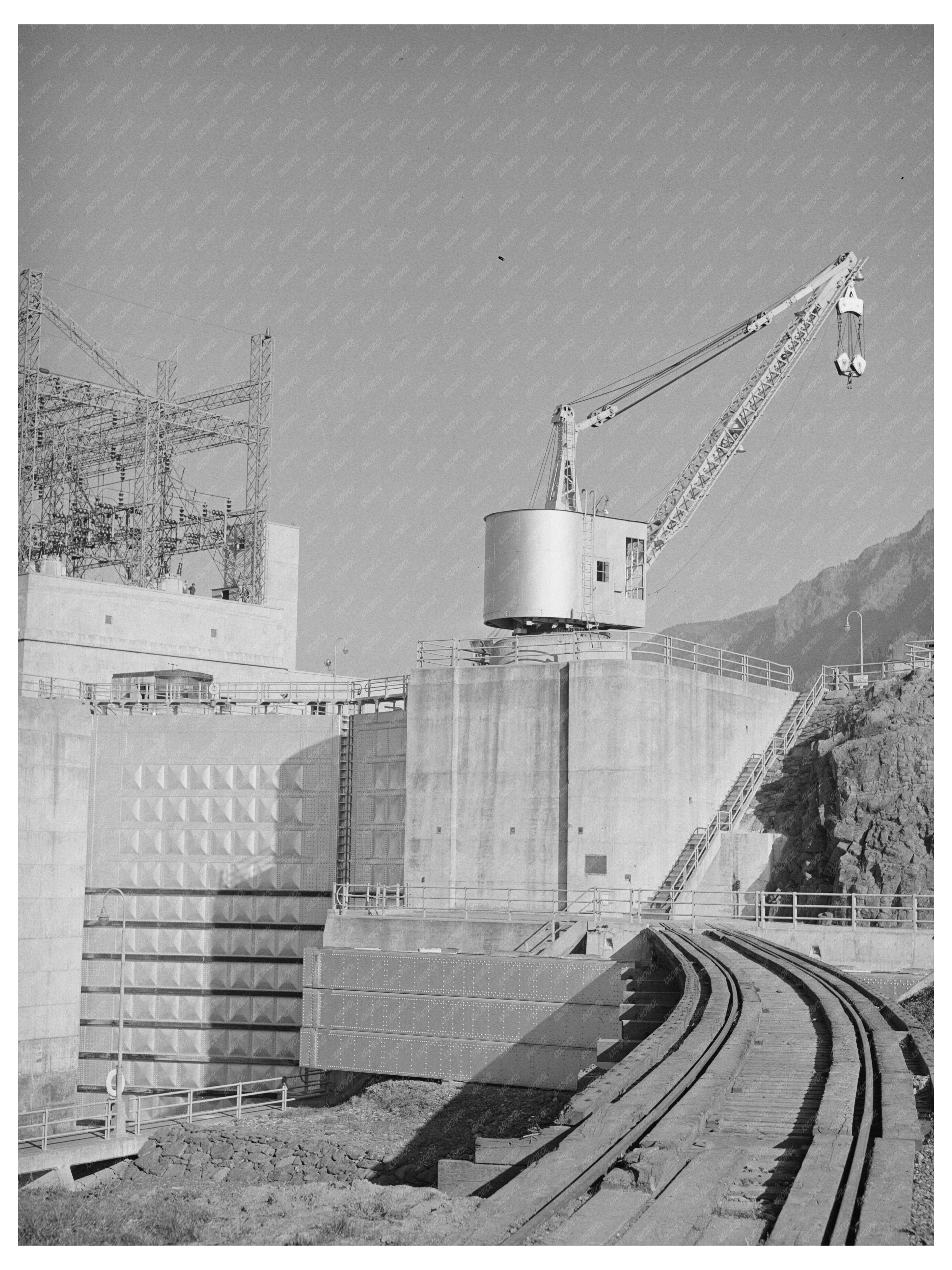 Bonneville Dam Lift Lock Gates Multnomah County Oregon 1941