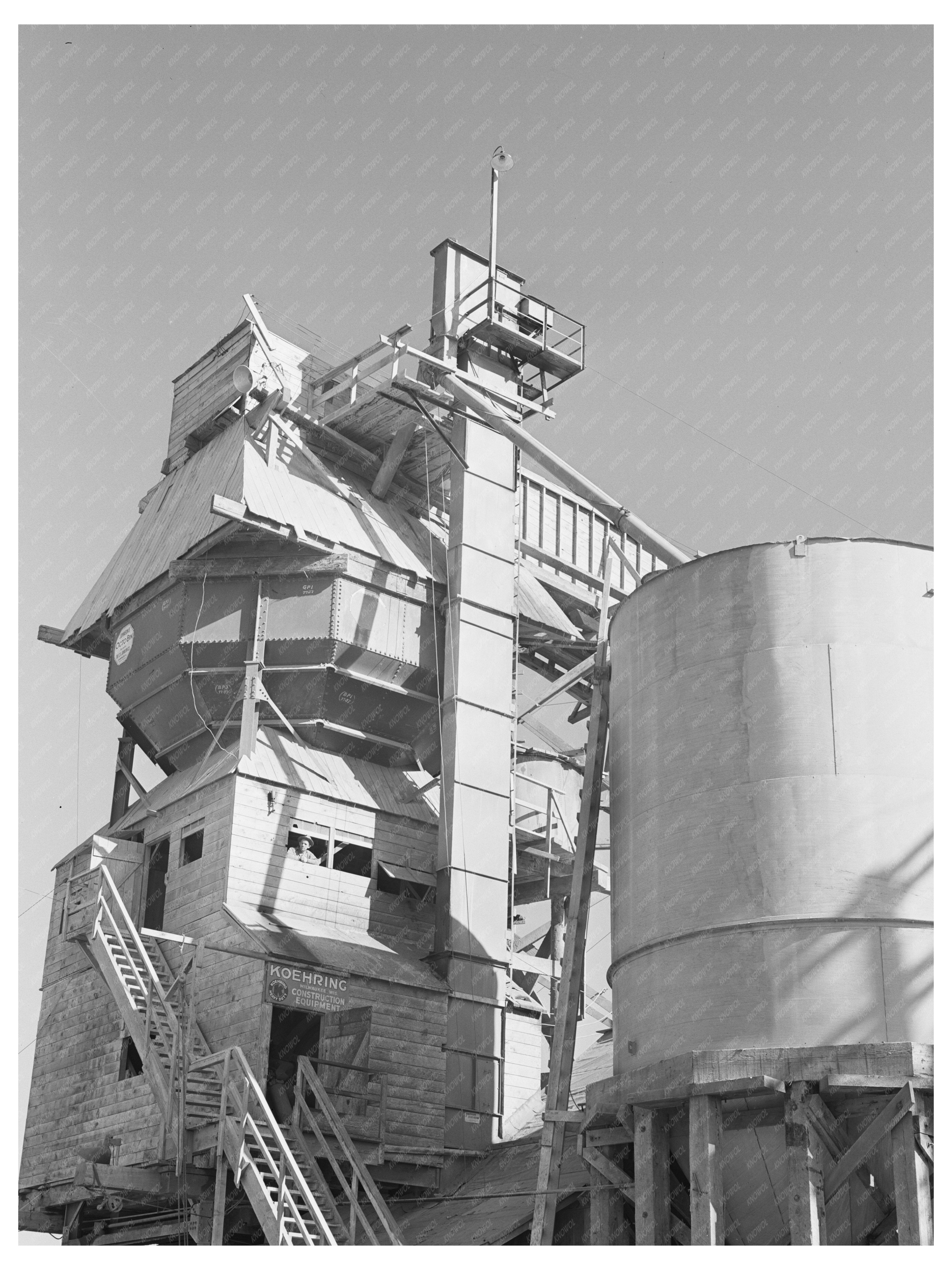 Concrete Mixing Plant Bonneville Dam Oregon 1941