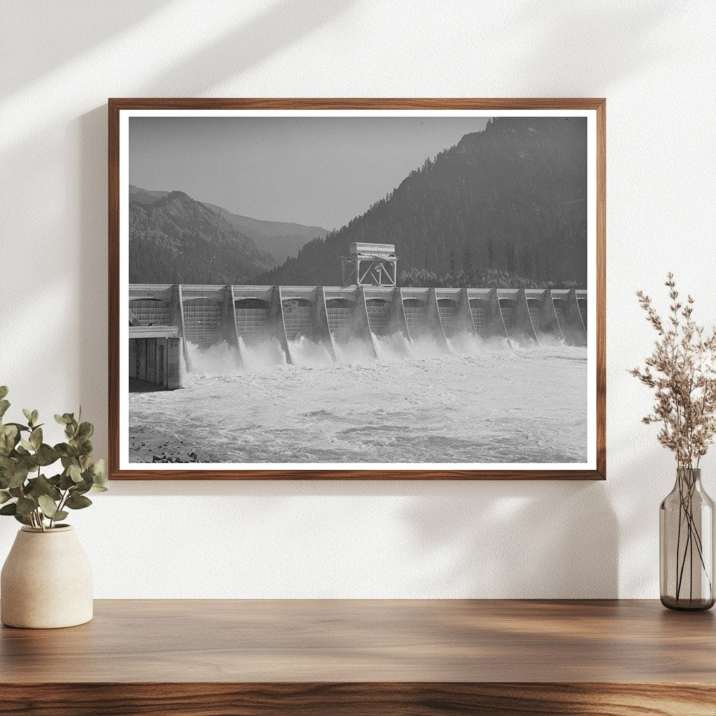 Bonneville Dam Spillway Oregon October 1941
