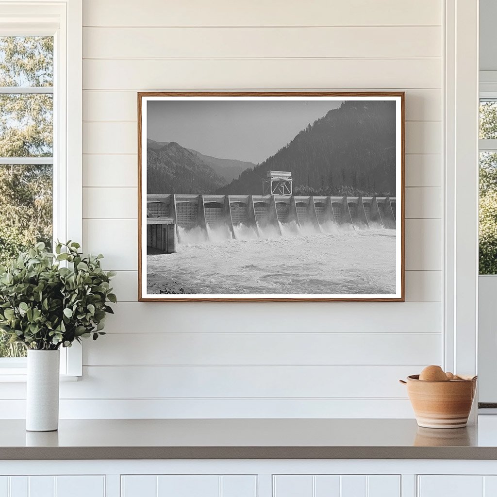Bonneville Dam Spillway Oregon October 1941