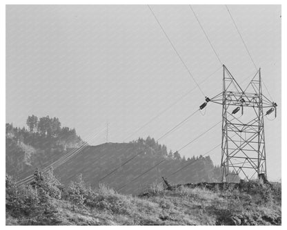 Bonneville Dam Power Transmission Oregon 1941 Image