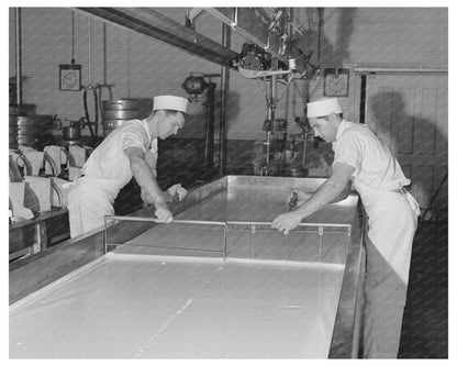 Curdled Milk Breaking Process at Tillamook Cheese Plant 1941