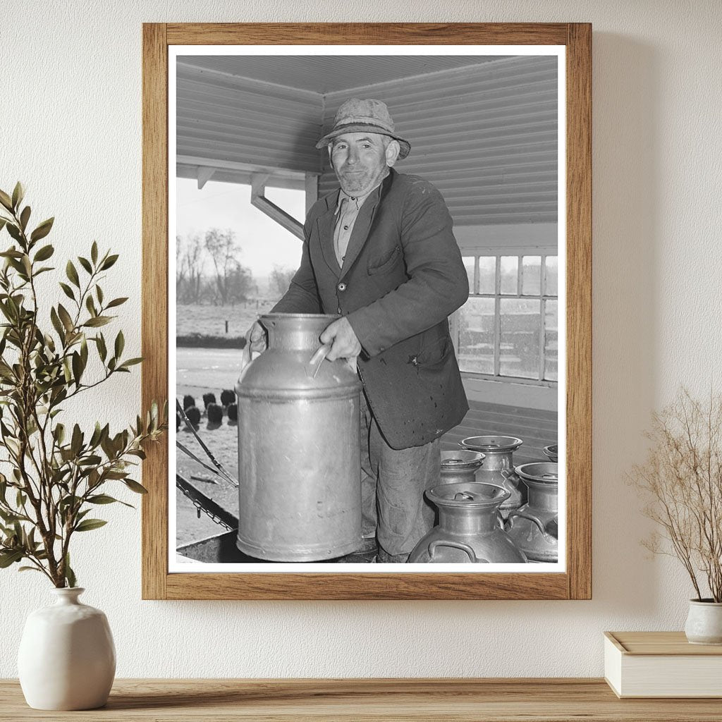 Dairy Farmer Transporting Milk to Tillamook Plant 1941