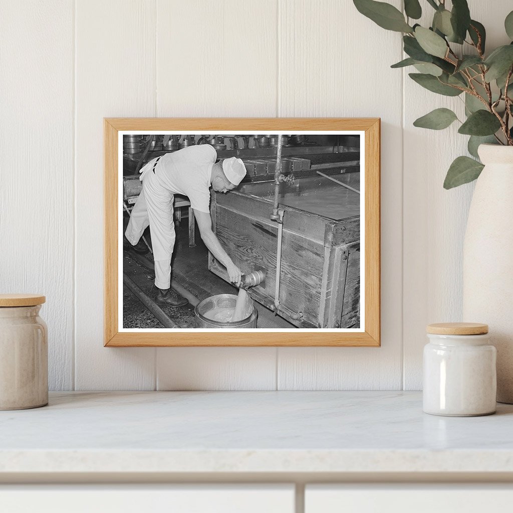 Whey Draining in Cheese Production Tillamook Oregon 1941