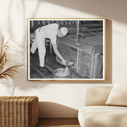 Whey Draining in Cheese Production Tillamook Oregon 1941