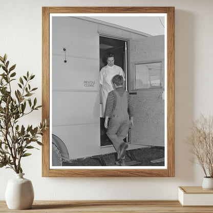 FSA Nurse Greets Migrant Boy Caldwell Idaho 1941