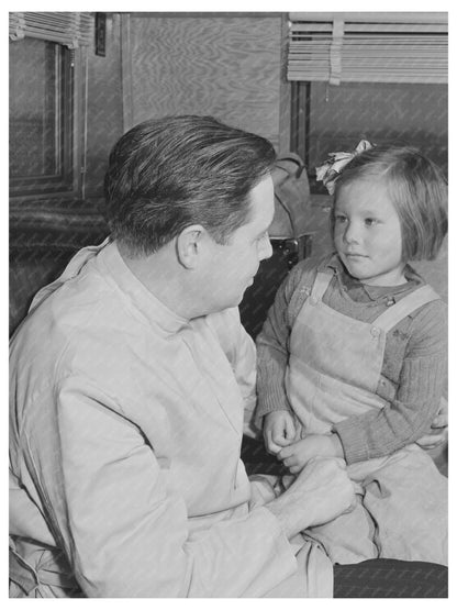 Dentist Treating Migrant Child in Idaho 1941