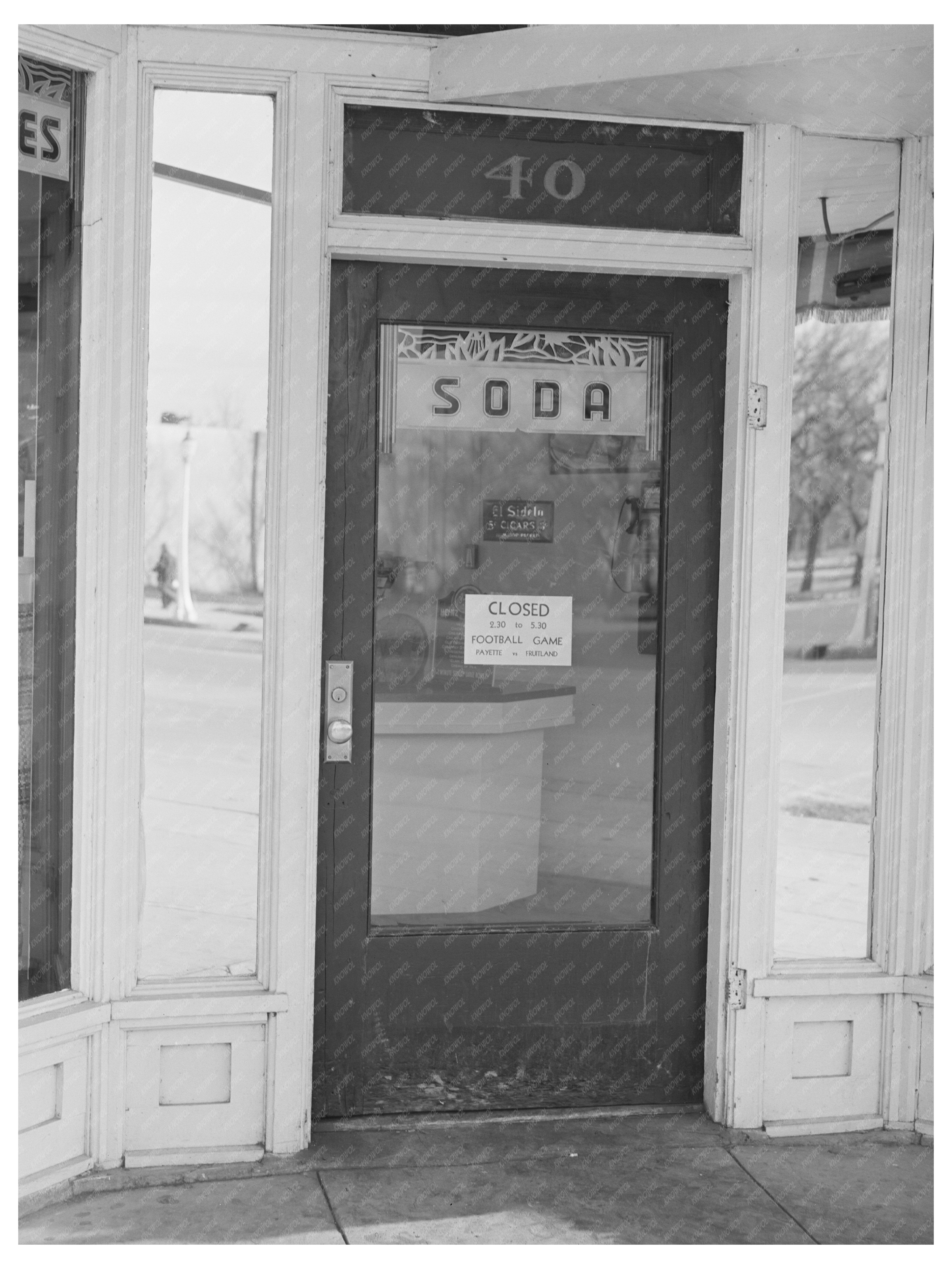 Thanksgiving Day Storefront Closure Payette Idaho 1941