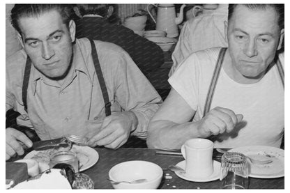 Workmen Dining at Shasta Dam December 1941