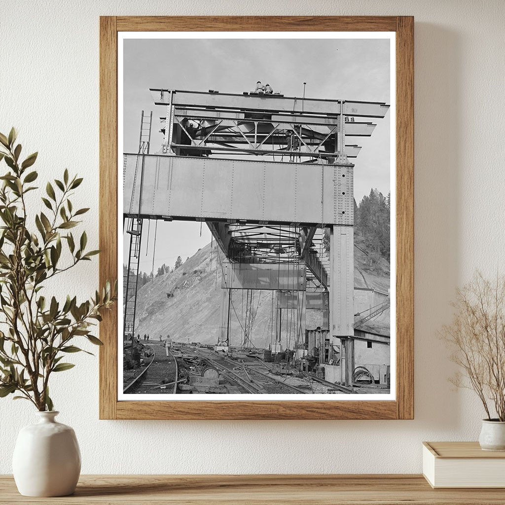 Pit River Bridge Construction Shasta County California 1941