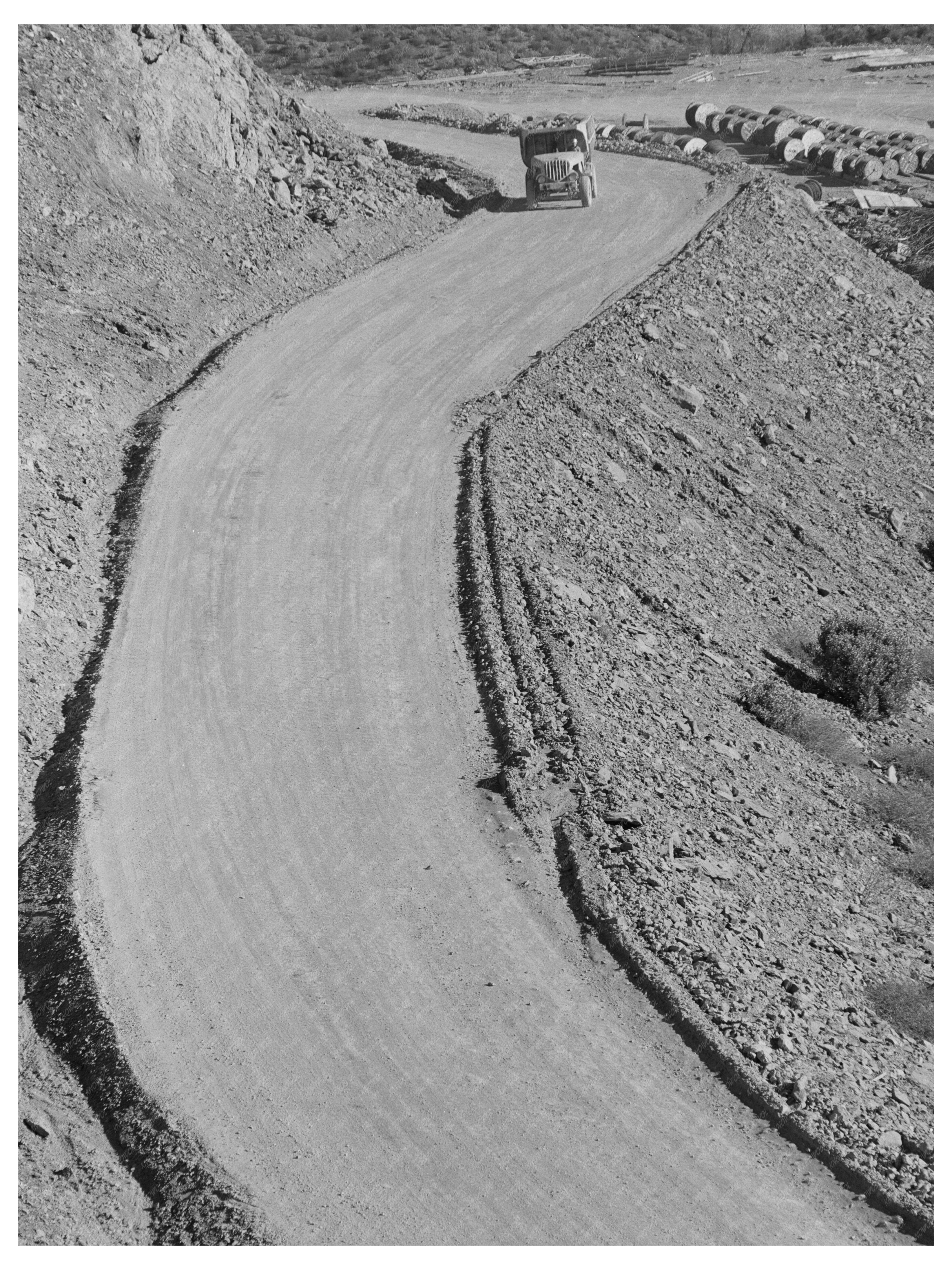 Shasta Dam Road Construction Shasta County California 1941