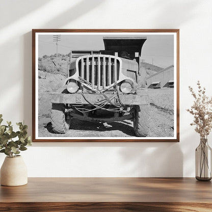 1941 Truck Near Shasta Dam California Vintage Photo