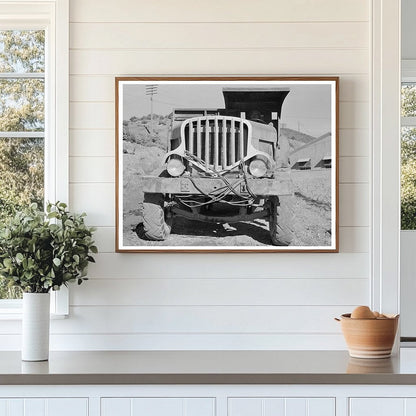 1941 Truck Near Shasta Dam California Vintage Photo