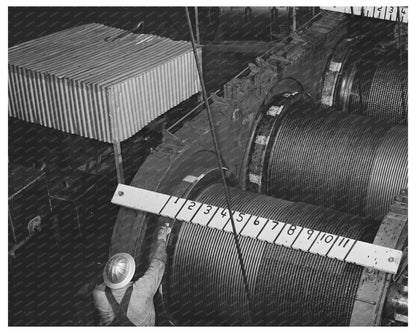 Shasta Dam Cable House Interior December 1941 Vintage Image