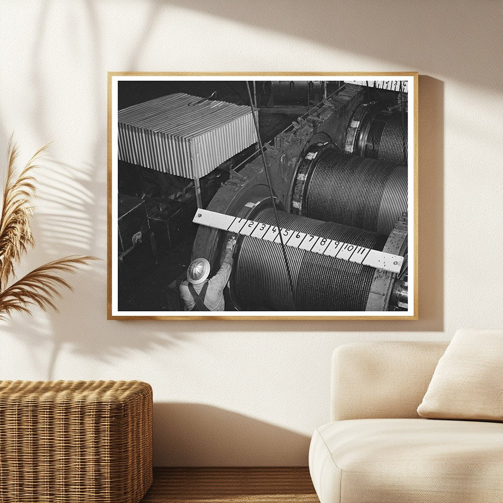 Shasta Dam Cable House Interior December 1941 Vintage Image