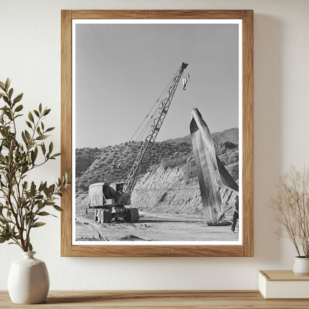 Rubber Belt Conveyor Transporting Gravel at Shasta Dam 1941