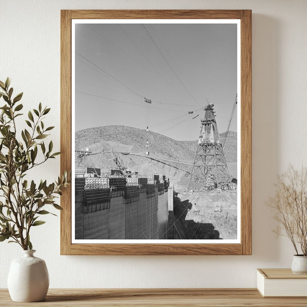 Shasta Dam Construction Tower December 1941