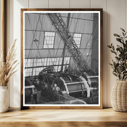 Shasta Dam Cable Room Vintage Photo December 1941