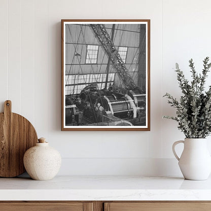 Shasta Dam Cable Room Vintage Photo December 1941