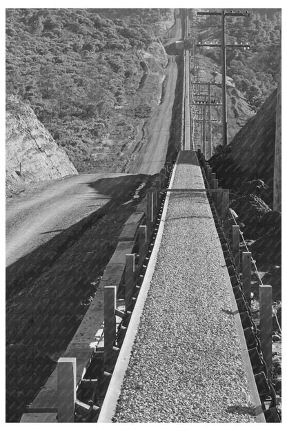 Gravel Conveyor Belt at Shasta Dam December 1941