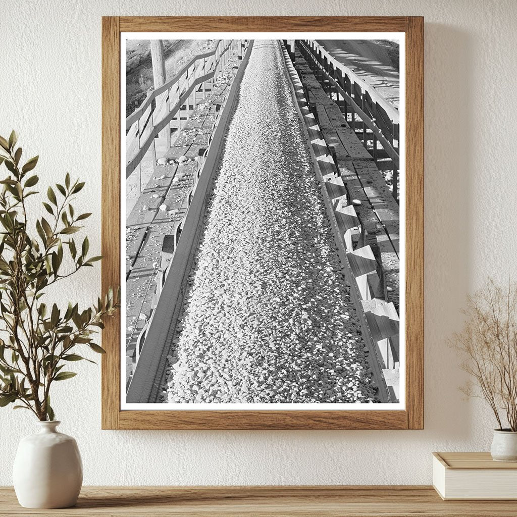 Gravel Belt Conveyor at Shasta Dam December 1941