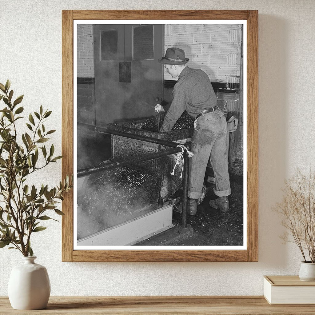 Olive Washing and Pressing in Lindsay California 1942