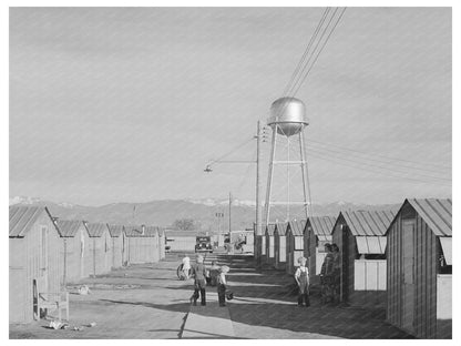 1942 Metal Shelters for Migrant Families in California