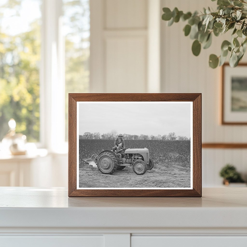 Farmer Teaches Son to Drive Tractor Tulare County 1942