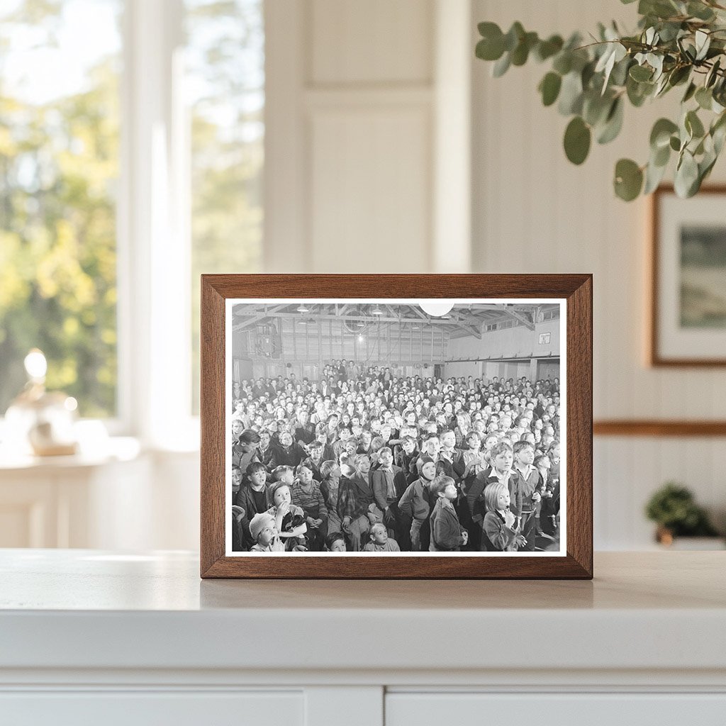 Farm Workers Camp Movie Night Tulare County 1942