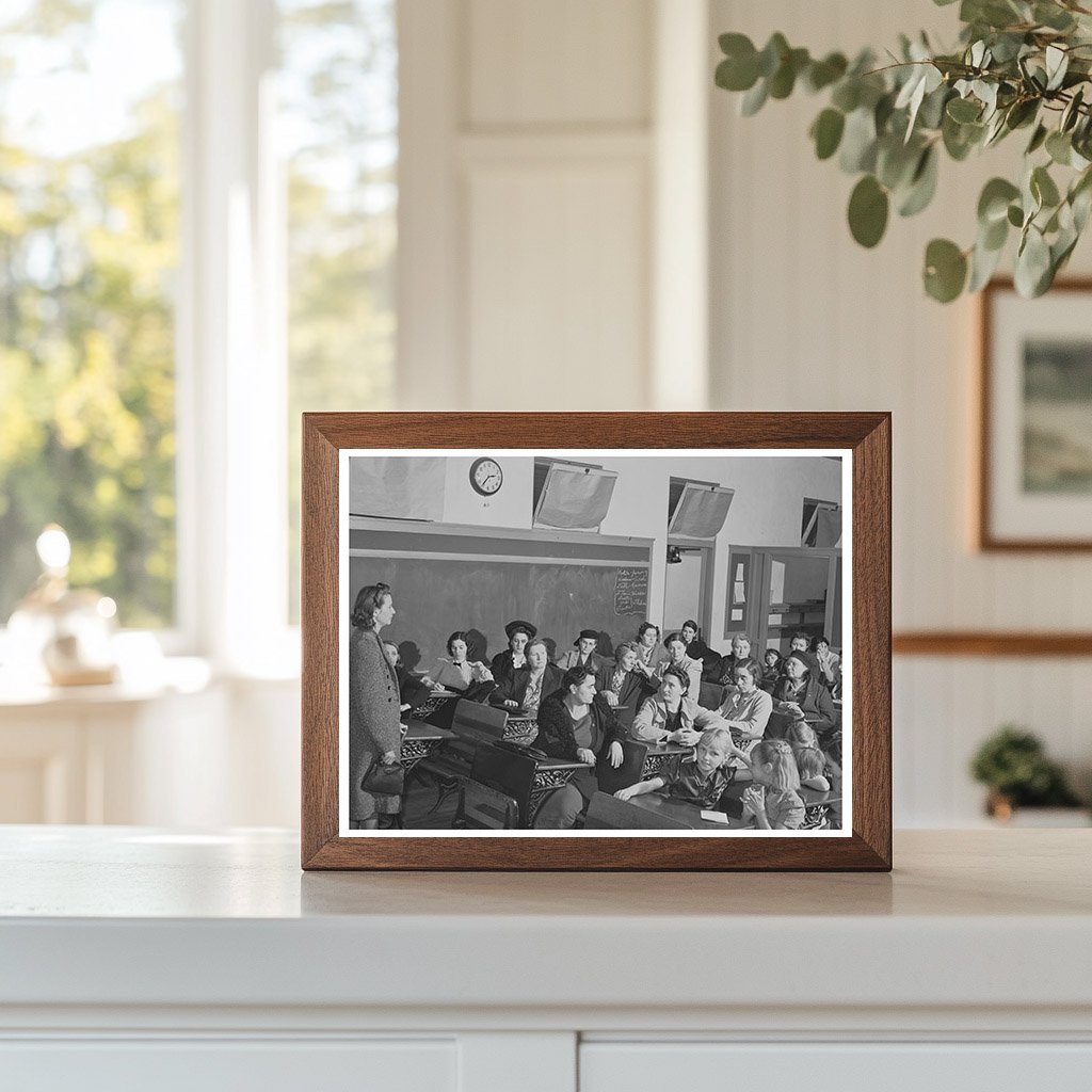 Parent-Teacher Meeting at Farm Workers Camp Tulare 1942